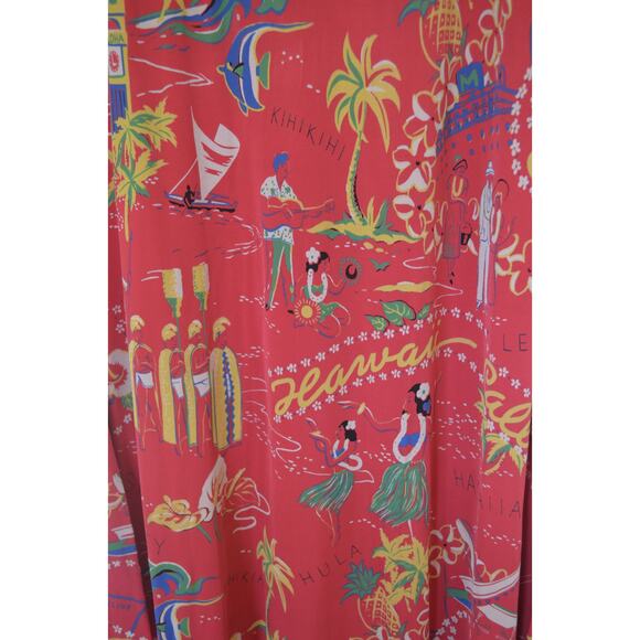 Ralph Lauren Polo Y2K Mesh Hawaii Print Dress Size Medium - Picture 5 of 7